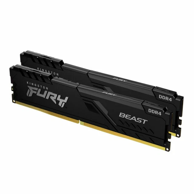 Kingston FURY Beast (2 x 8GB) PC4-25600 (DDR4-3200) UDIMM - Black - Image 1 of 1
