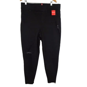 Spanx Distressed Leggings Women's Plus Size 3X Black Pull On Casual Pants - Picture 1 of 14