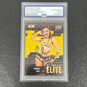 2023 Upper Deck AEW #AE-27 Thunder Rosa Signed Card AUTO PSA/DNA Slabbed WWE - Picture 1 of 2