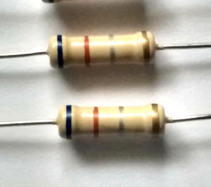 2 pcs 0.62 ohm 1W Carbon Film Power Resistors. - Picture 1 of 1
