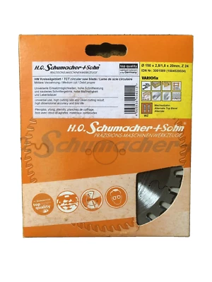 H.O.SCHUMACHER+SOHN Schumacher HW Kreissägeblatt 150x20mm Z24 #1504520024
