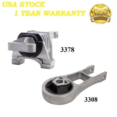 2 piezas montaje de motor y transmisión adecuado Chrysler 200 2015-2017/Jeep Cherokee 2014-2018 2,4 L Foto 1 de 4