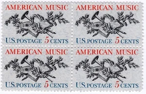 Scott #1252 American Music Block of 4 Stamps - MNH - Picture 1 of 1