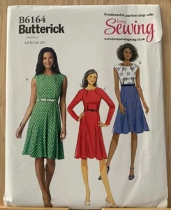 Butterick B6164 Sewing Pattern Semi-Fitted Dress Size US 6-22 Uncut - Picture 1 of 2