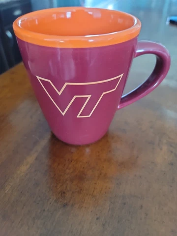 Virginia Tech VT Hokies Coffee Cup Mug 12 oz Burgundy Orange Cover