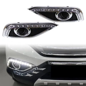 2 Pcs ABS Front LED Car Daytime Running Lights DRL For Honda CR-V CRV 2012-2014 - Picture 1 of 10