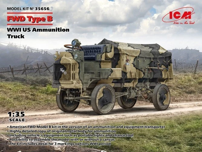 ICM 35656 1/35 FWD Type B, WWI US Ammunition Truck - Immagine 1 di 1