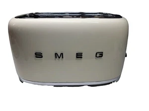 SMEG 4 Slice Toaster 4x2 Cream TSF02CRUS Retro 50's Aesthetic New NO BOX READ - Picture 1 of 9