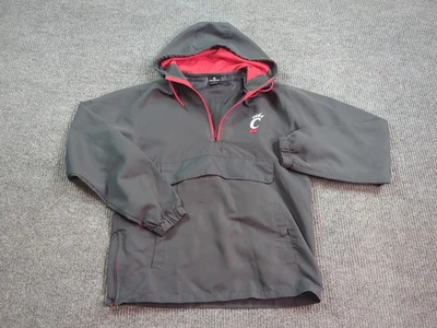 Chaqueta cortavientos Cincinnati Bearcats para hombre pequeña gris 1/4 capucha pulóver  Foto 1 de 4