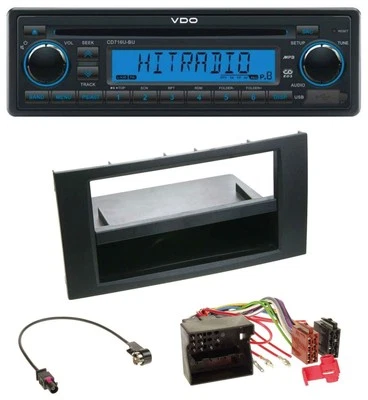 VDO AUX MP3 1DIN CD USB Autoradio für Ford Focus Fiesta 04-08 schwarz - Bild 1 von 4