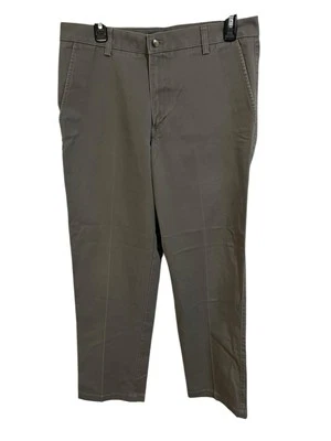 Pantalones de vestir Van Heusen para hombre 32x32 verde oliva para hombre pierna recta relajados Foto 1 de 4