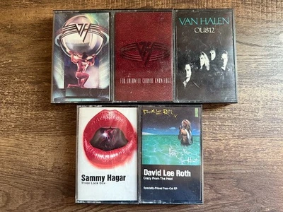 Van Halen Sammy Hagar Roth Cassette Tape Lot 5 5150 OU812 Carnal Knowledge EX - Image 1 of 2