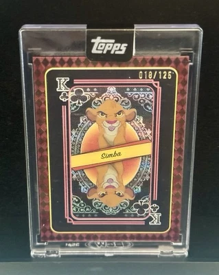 Simba Playing Card King Of Clubs 18/125 Disney Topps Mint 2025 Sealed 🦁 🧡 - Image 1 of 4