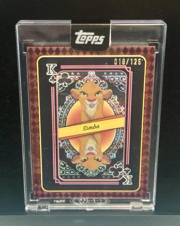 Simba Playing Card King Of Clubs 18/125 Disney Topps Mint 2025 Sealed 🦁 🧡 - Image 1 of 4