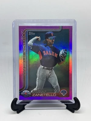 2025 Topps Pro Debut Nazzan Zanetello #PD-130 Pink Foil /199 Salem Red Sox - Image 1 of 2