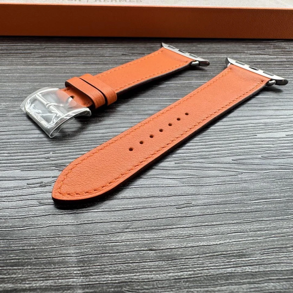 Apple Watch Hermes Correa Rápida de Cuero Naranja Sin Usar para 38mm-42mm Foto 1 de 4