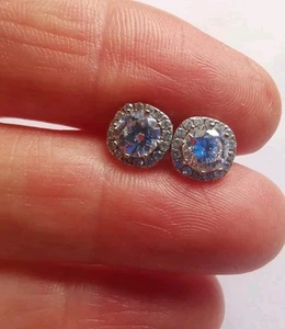 Sterling Silver CZ Halo Stud Earrings R99 - Bild 1 von 3
