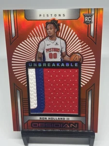 Ron Holland II 2024-25 Panini Obsidian /99 Game Worn Patch Eclipse Orange RC - Bild 1 von 6