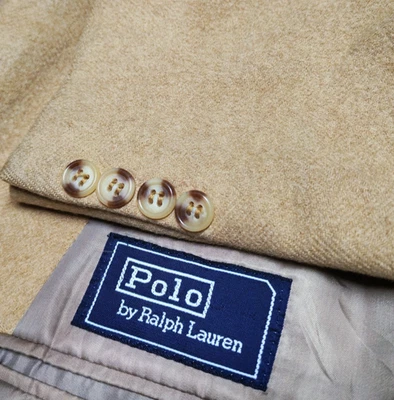 Vintage Polo by Ralph Lauren classic 100% Camel hair beige jacket blazer 46L XL - Image 1 of 4