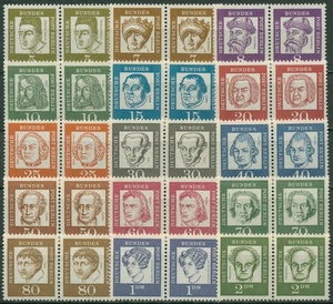 Berlin 1961 Bedeutende Deutsche Bogenmarken 199/213 waagerechte Paare postfrisch - Bild 1 von 1