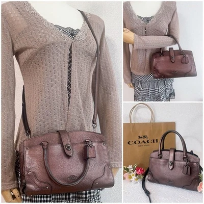 COACH 2Way Shoulder Bag Handbag with Charm Leather Brown Excellent Condition - Image 1 of 4