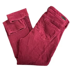 Kut From The Kloth Pants Womens 10P Dark Red Burgundy Diana Skinny Corduroy - Picture 1 of 13