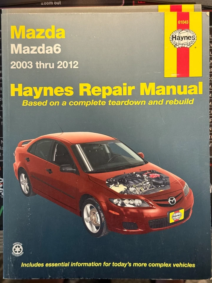 Manual de reparación Haynes Mazda6 2003 a 2012 61043 *COMO NUEVO* Foto 1 de 1