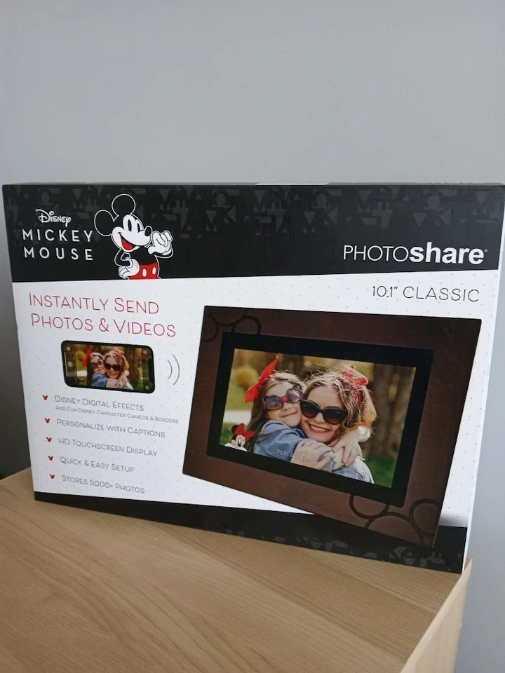 Disney Classic Mickey Mouse Photoshare 10.1 WiFi Digital Photo Frame Send Photo - Image 1 of 4