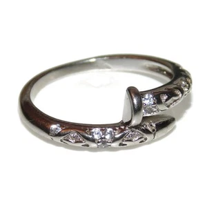 Anillo de uñas tallado ornamentado de plata esterlina vintage unisex talla 6 925 de Estados Unidos - Imagen 1 de 5