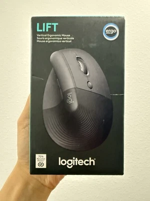 Logitech Lift Vertical Ergonomic Bluetooth Mouse 910-007293 New In Box & Sealed - Image 1 of 4