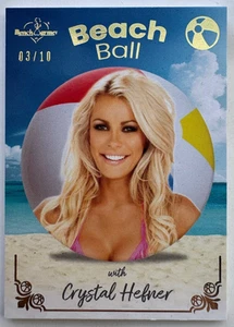 2025 BENCHWARMER GIRLS OF SUMMER CRYSTAL HEFNER BEACH BALL INSERT CARD /10 - Picture 1 of 2