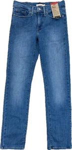 Levi's 314 Shaping Straight Jean Size 27 Mid Rise Medium Wash Stretch Denim NWT - Picture 1 of 14
