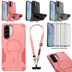 Funda con correa de teléfono Samsung Galaxy A36 5G soporte híbrido cubierta vidrio templado - Imagen 1 de 42