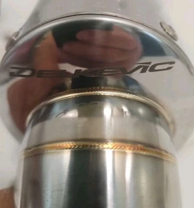 Yamaha YZF-R6 Exhaust Muffler Kit 1998-2002 Delkevic Slip On 8" Round Stainless  - Picture 1 of 8