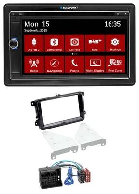 Blaupunkt Bluetooth DAB 2DIN USB DVD MP3 Autoradio für VW T6 2015-2019 Klavierla - Bild 1 von 4