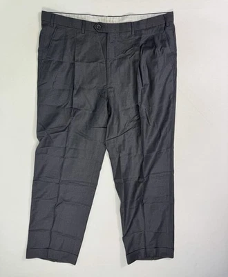Brioni Ortisei Wool Dress Pants Men's 38x28 Gray Cuffed Straight Leg Pleated - Image 1 of 4