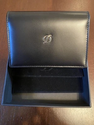S.T. Dupont Business Card holder Black Gusseted  077026 #2 - image 1 of 4
