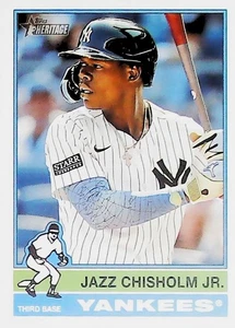 2025 TOPPS HERITAGE #33 JAZZ CHISHOLM JR NEW YORK YANKEES - Foto 1 di 2