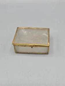Capiz Shell Jewelry Box 2" X 2 3/8" - Picture 1 of 5