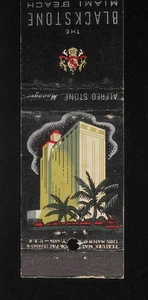 1940s The Blackstone Hotel Palm Gardens Marine Deck Alfred Stone Miami Beach FL - Picture 1 of 2