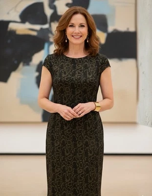 Maxi Vestido Ronni Nicole De Colección Estampado Animal, Talla 10, Bodycon Retro Ajustado Foto 1 de 4