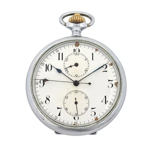 LONGINES Taschenuhr One Push Chronograph Leuchtsekundenzeiger Typ Kure - Bild 1 von 10
