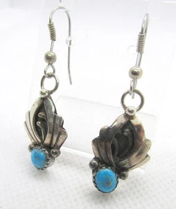 ORECCHINI GANCIO GOCCIA TURCHESE ARGENTO 925 15x42MM ~ 4,4G - Foto 1 di 3