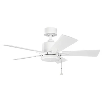 Kichler Lighting 330241MWH Lucian II 42 inch Matte White Ceiling Fan - Image 1 of 4