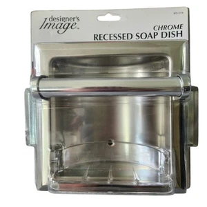 Recessed Soap Holder and Utility Bar in Chrome by Designers Image Model 675-1719 - Picture 1 of 9