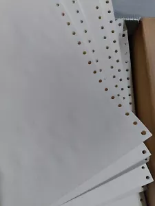 Continuous Dot Matrix Vintage Watermark Printer Paper 25 Sheets Ivory 8.5 x 11 - Picture 1 of 5