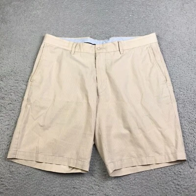 Шорты мужские Peter Millar 34 хаки в тонкую полоску хлопковая смесь эластичные 8 дюймов повседневные для гольфа - Изображение 1 из 4