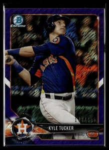 BOWMAN CHROME PURPLE SHIMMER 2018 /655 KYLE TUCKER ASTROS - Foto 1 di 1