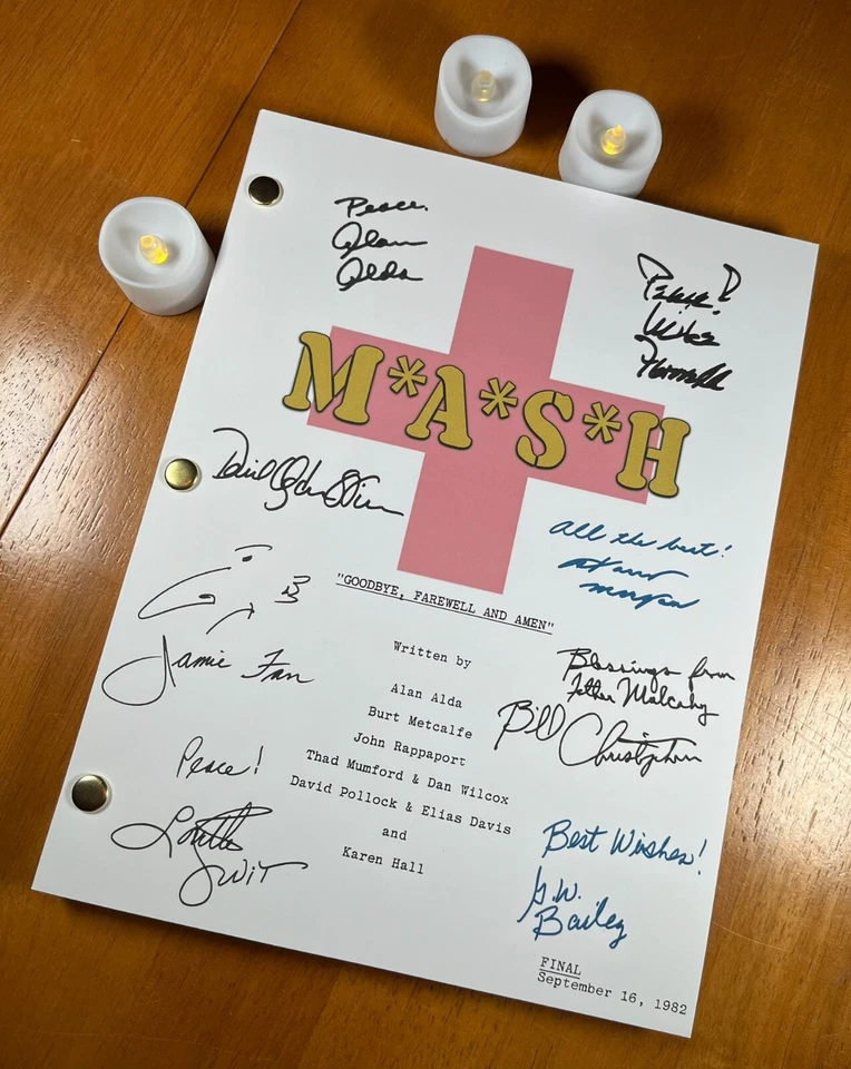 MASH Series Finale Script Signed- Autograph Reprints- 131 PAGES- M*A*S*H Script - Image 1 of 4