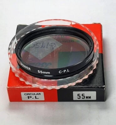 55mm Bower Circular Polarizer CPL Glass Lens Filter P-CL 55 mm 55 PL-C Japan - Image 1 of 4